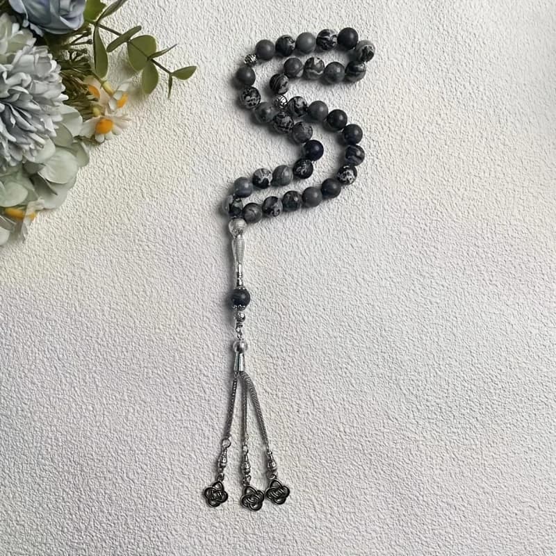 33 10mm map stones Tasbih Arab prayer bracelets, Middle Eastern men and women prayer bracelets rosary beads/car ornaments gifts - 3