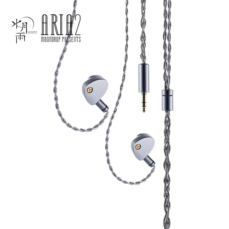 سماعات MoonDrop Aria 2 أداء عالي LCP غشاء ديناميكي IEMs 3.5/4.4mm سماعات أذن 0.78 2pin سماعة ARIA2