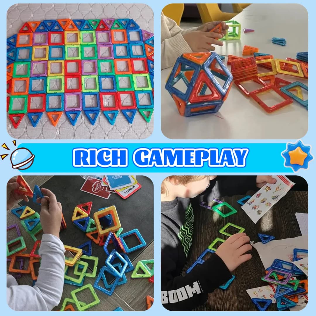 مكعبات بناء مغناطيسية متوسطة الحجم، مجموعة ألعاب مغناطيسية ذاتية الصنع، بناء مصمم للأطفال، هدية للأطفال، لعبة هدية عيد الهالوين - 5