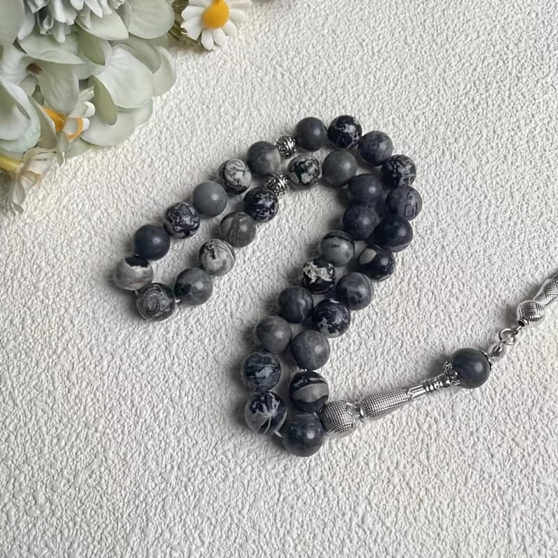 33 10mm map stones Tasbih Arab prayer bracelets, Middle Eastern men and women prayer bracelets rosary beads/car ornaments gifts - 4