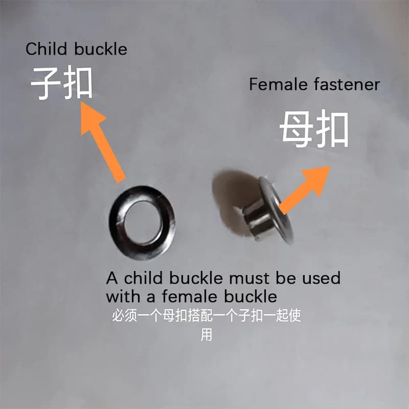 مجموعة عيينة معدنية 6/12mm، أداة جروميت لصنع الحرف الجلدية والملابس والأحزمة والقبعات - 6