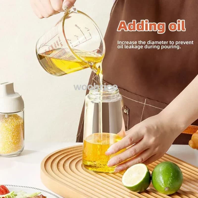 2in1 500ml Plastic Spray Oil Sprayer Bottle Spray Oil Dispenser Oil Jar Cruet BBQ Kitchen Baking Roasting Picnic Kitchen Tool - 4