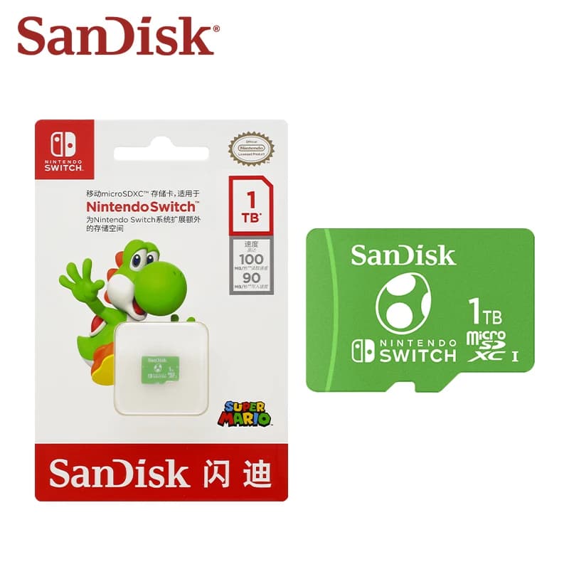 بطاقة ذاكرة SanDisk Micro sd بسعة 64 جيجابايت microSDXC لتخزين ألعاب Nintendo Switch، بسعة 128 جيجابايت و256 جيجابايت، بسرعة تصل إلى 100 ميجابايت/ثانية، بطاقة ذاكرة Switch بسعة 512 جيجابايت - 5