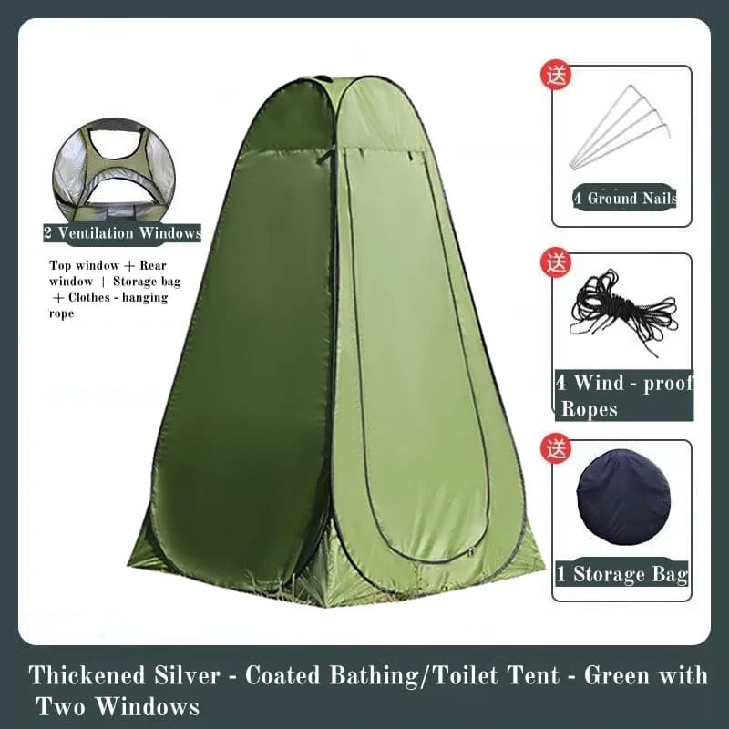Outdoor bathing tent, portable camping toilet tent, changing tent, shower tent, dressing shelter, fishing tent, thermal tent - 4