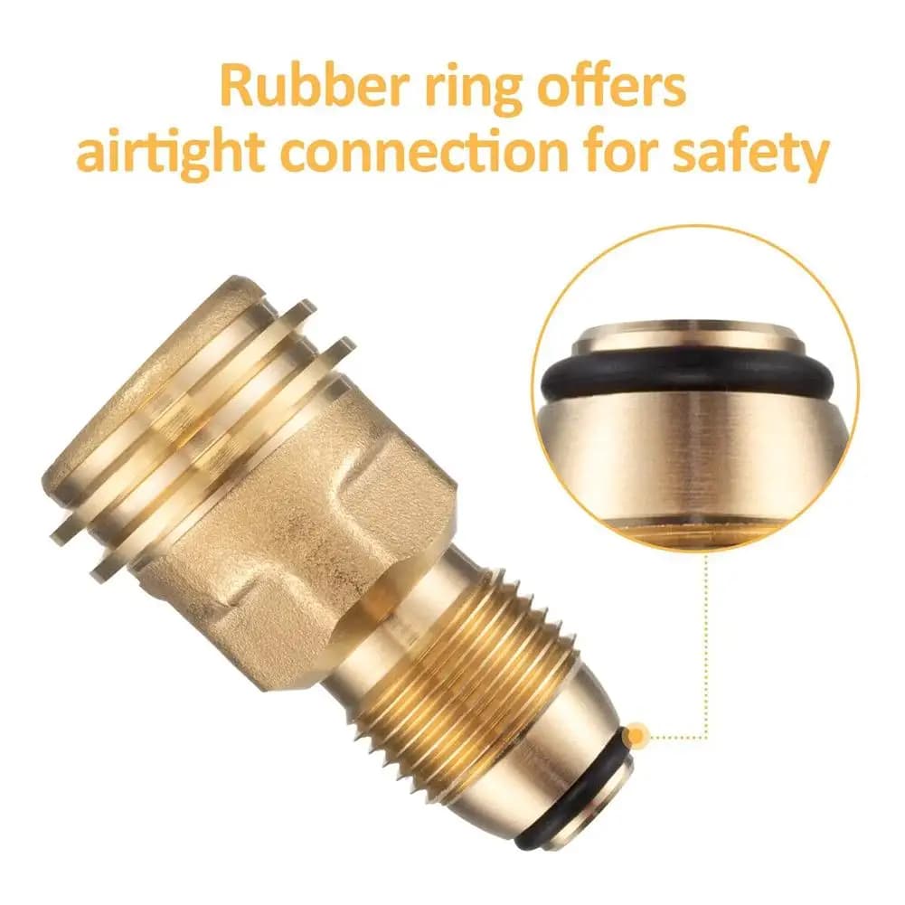 Propane LP TANK POL Service Valve To QCC Outlet Brass Adapter Part Camping Outdoor Propane Inflation Connector Gas Stove Adapter - 4