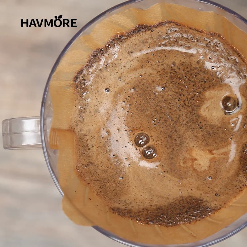Havmore Wood Pulp  02 Cone Filter Pour Over 2-4 Cups Natural Drip Coffee Paper Filters Makers Accessories - 3