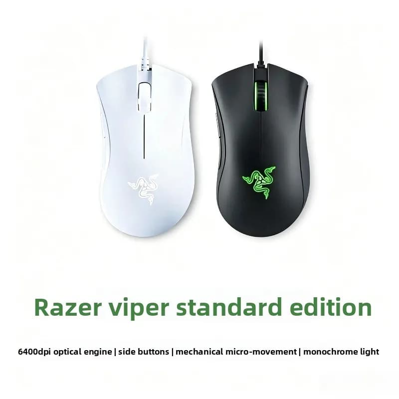 Razer DeathAdder Essential Wired Gaming Mouse Mice 6400DPI Optical Sensor 5 Independently Buttons For Laptop PC Gamer