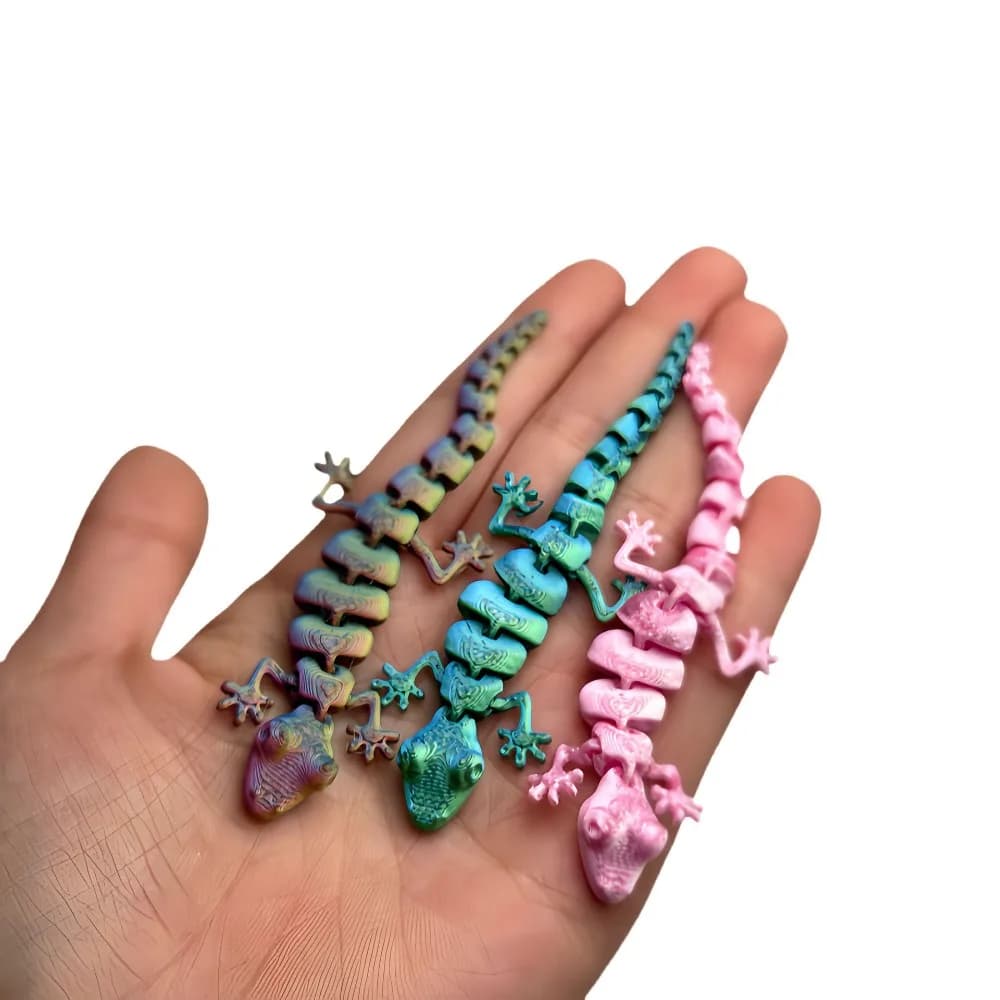 3D Printed Mini Lizard Figurines Animal Toys Creative Joints Movable Kids Gift Home Scene Decoration Simulation Lizard Kid Gifts - 6