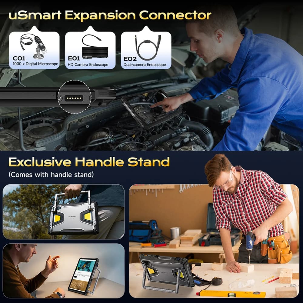 جهاز لوحي Ulefone Armor Pad 5 Ultra 5G متين مع جهاز عرض محمول 200LM وبطارية 24200 مللي أمبير وسعة تخزين حتى 12 جيجابايت + 512 جيجابايت ونظام أندرويد 15 وشاشة 11 بوصة FHD وكاميرا 64 ميجابكسل - 6