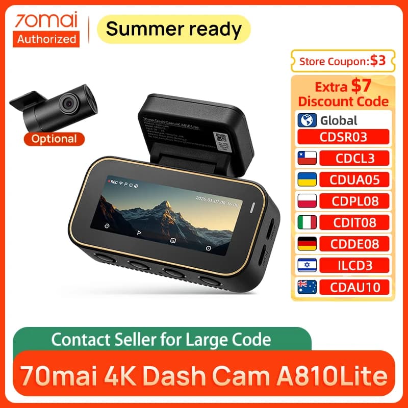 70mai 4K Dash Cam A810Lite 70mai A810 Lite 70mai 4K A810 Lite