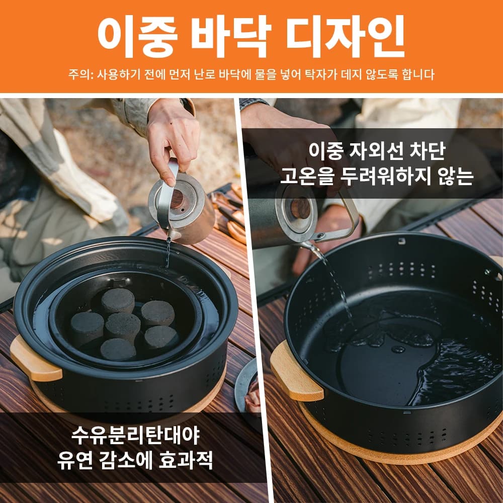 معدات التخييم من Naturehike، شواية فحم محمولة، شواية باربيكيو دائرية، موقد كربون للشواء في الهواء الطلق - 3