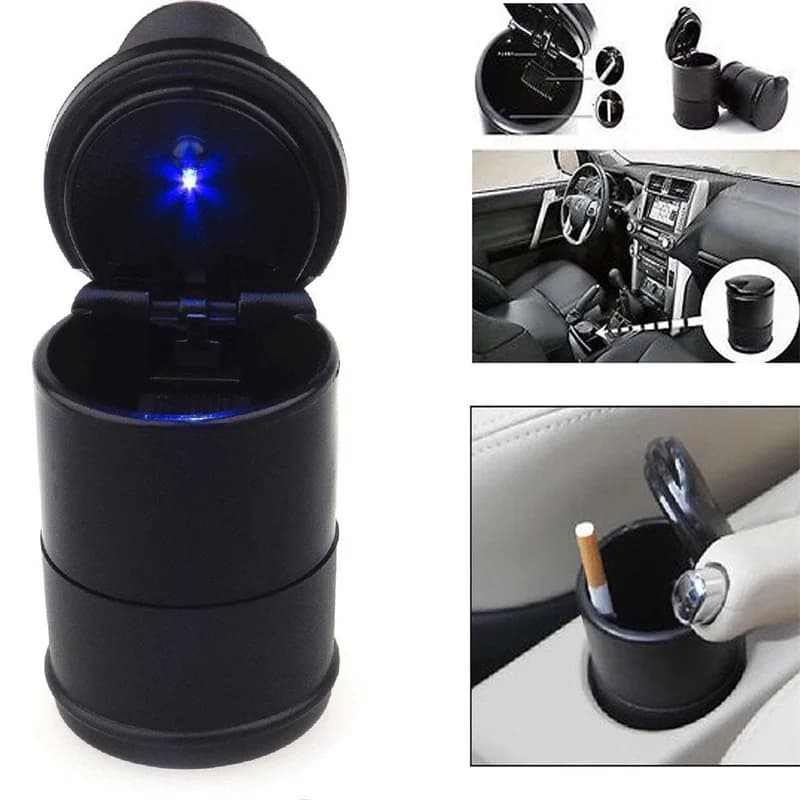 Portable Car Cigarette Ashtray Cup With LED Light Detachable One Touch Open Vehicle Ashtray Holder Ashtray Auto Accessories - 6