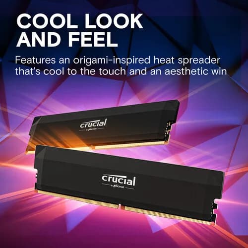 Crucial Pro DDR5 RAM 16GB 32GB Kit C36 C48 6000MHz Overclocking Desktop Gaming Memory AMD Expo Compatible Black CP2K16G60C36U5B - 6