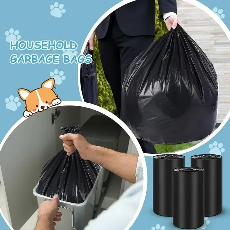 Leak Proof Dog Poop Bag Thickened Leak Proof Dog Poop Bag | Portable Pet Waste Bag Refill Rolls, Pet Cleaning Supplies - 2