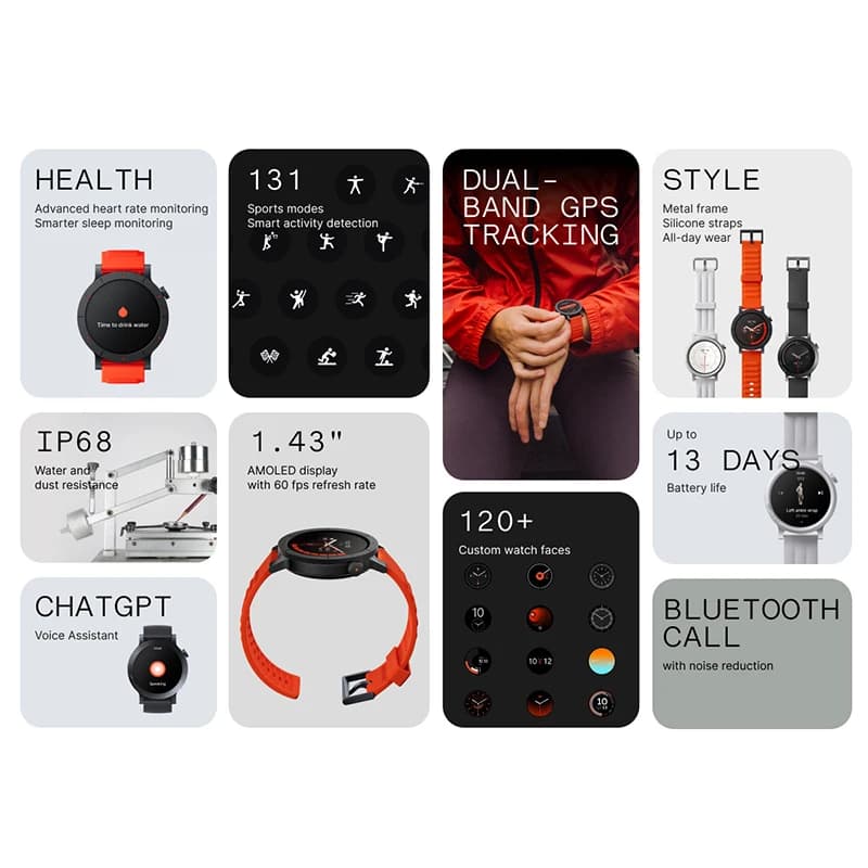 Nothing CMF Watch 3 Pro Global Version 1.43"AMOLED Dual-Band GPS Bluetooth Call smartwatch 131 Sports modes Blood Oxygen Monitor - 3