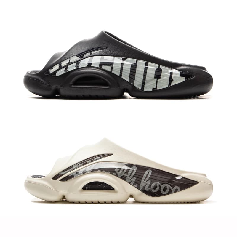 شباشب خارجية لي-نينغ للرجال BADFIVE SLIDE OG خفيفة الوزن نعل ناعم مقاوم للانزلاق صنادل كرة سلة من LiNing ABTV007 - 6