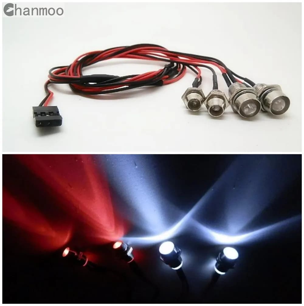 Universal RC LED Lights Set for All Kinds for RC Crawler Car On Road Drift Car Truck Leds Headlight Taillight Upgrade Parts