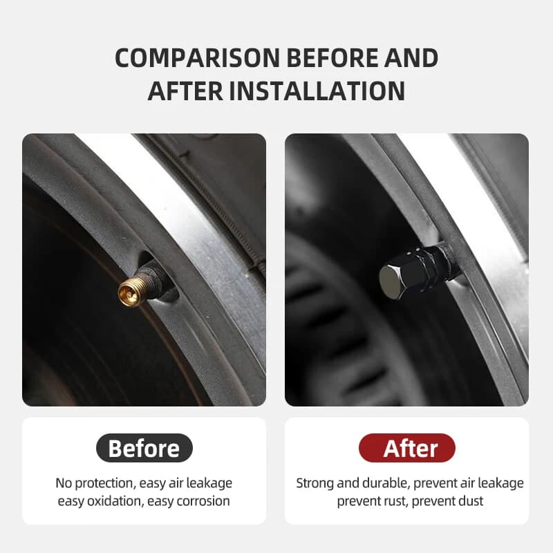 4 قطع من أغطية صمامات الألومنيوم الفاخرة - مناسبة عالميًا للسيارات/الشاحنات/الدراجات النارية - ملحقات العجلات المقاومة للصدأ أسود/أزرق/فضي/أحمر - 6