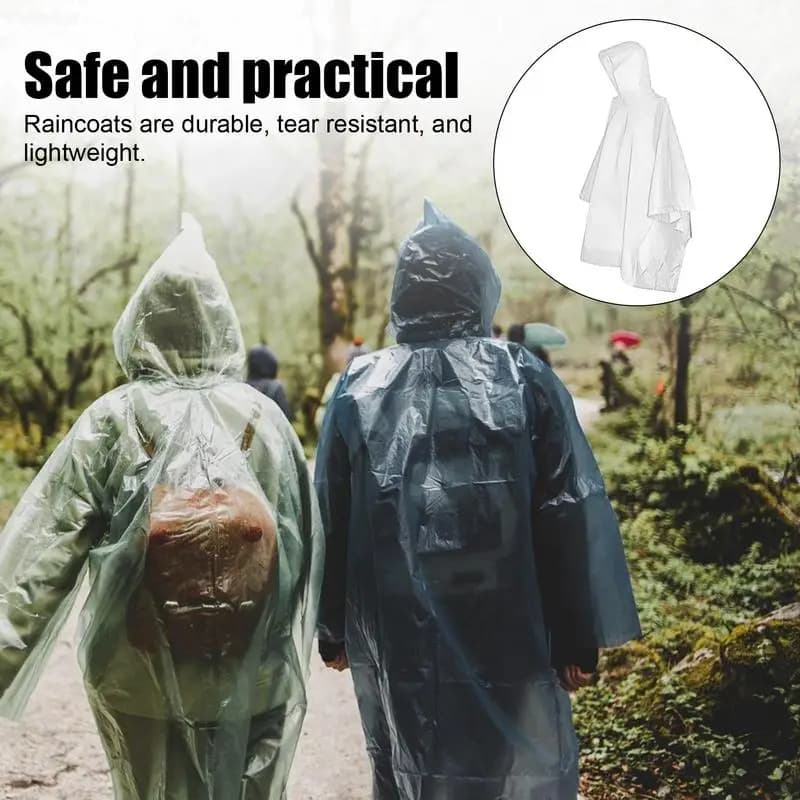 Portable Raincoat Women Men Outdoor Rainwear Waterproof Disposable Camping Hiking Hooded Ponchos Rain Cover Travel Accessories - 3