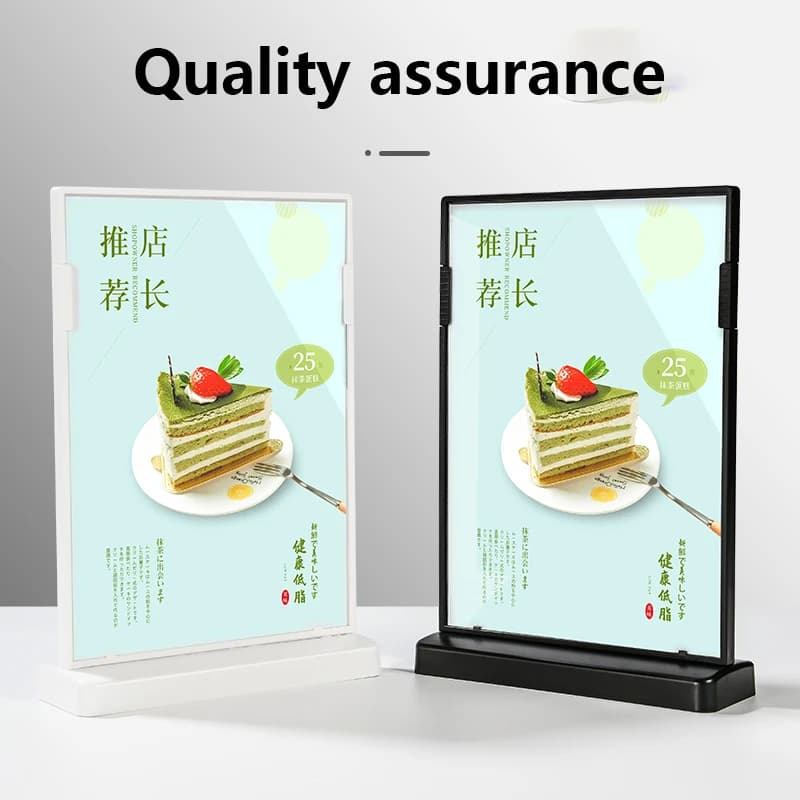 A4/A5/A6 Acrylic Panel Menu Display Stand L-Shaped Vertical Table Card Table Brand High-End Plastic Wine Catalog Menu Name Card - 6