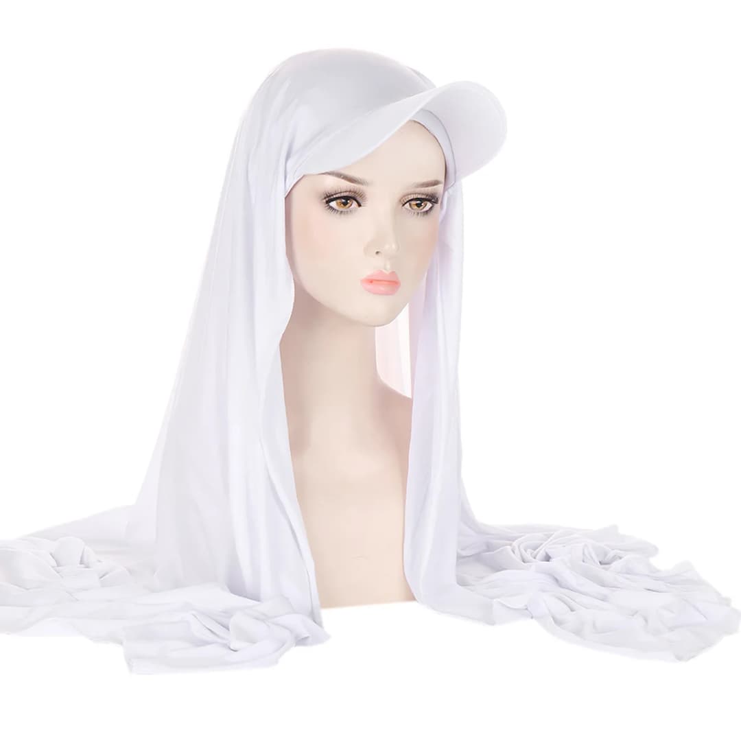 حجاب إسلامي مع غطاء كرة أساسي للنساء ، حجاب عصري ، قبعة رياضية ، جاهز للارتداء ، قميص فوري ، الصيف - 4