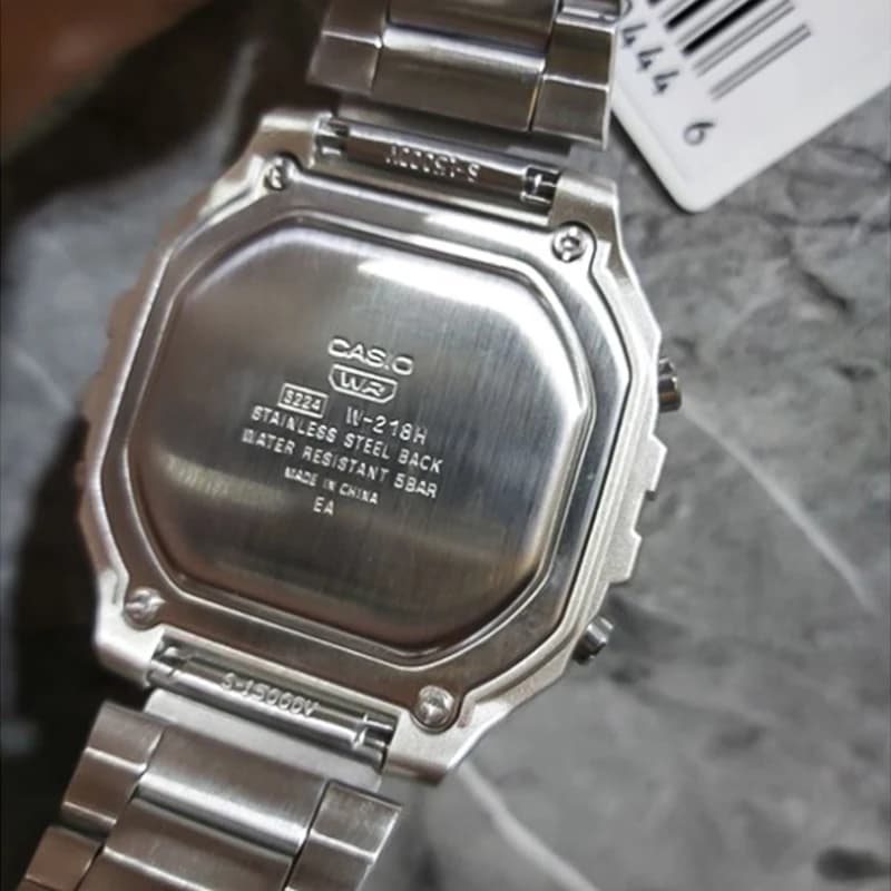 ساعة Casio للرجال، مجموعة فاخرة من العلامة التجارية الرائدة، ساعة كوارتز رياضية، موديل W-218HD-1A - 4