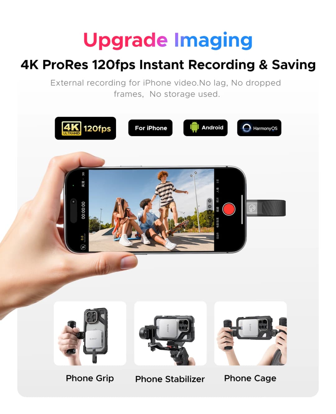 ORICO Magnetic M.2 2230 NVMe SSD Enclosure 10Gbps USB C Docking Station with 4K60HZ HDMI-COM SD/TF PD 100W Charger for iPhone 17 - 6