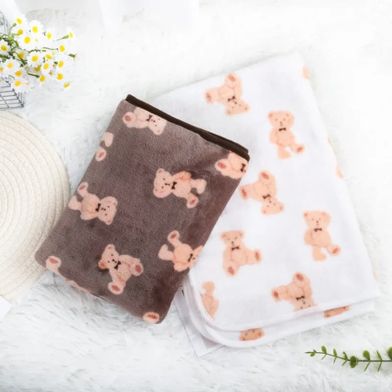 Soft Fluffy High Quality Pet Blanket Flannel Dog Sleeping Blanket Paw Print Pattern Pet Mat Warm Comfortable Blanket for Cat Dog - 5