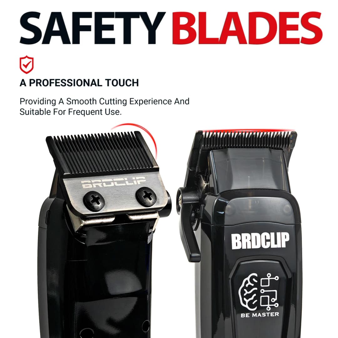 ماكينة حلاقة كهربائية احترافية BRDCLIP BRD 106، ماكينة تشذيب شعر للرجال، 7500 دورة في الدقيقة، مع قاعدة وشفرات DLC قابلة للتعديل - 2