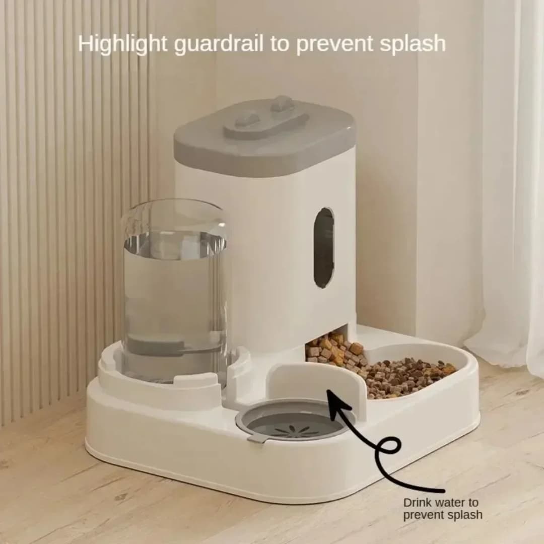 Automatic Feeder Dog Cat Food Bowl With Water Fountain Large Capacity Pet Food Storage Dispenser Container Puppy Pet Accessories - 2