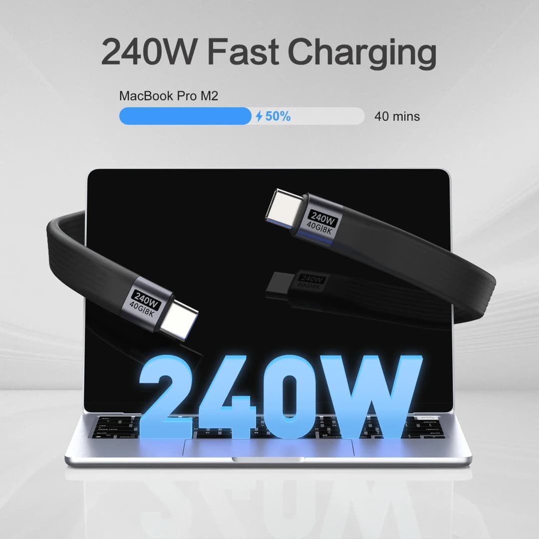 ASUS Thunderbolt 4 40Gbps USB4 Type-C Cable 8K 60HZ PD 240W Fast Charging USB-C Data Cable  Wire Laptop Mobile Phone - 3