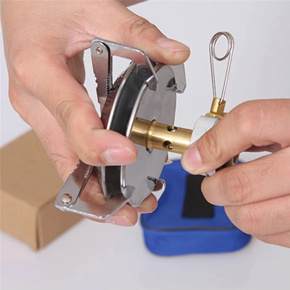 1PCS Outdoor Camping Gas Stove Mini Gas Burner with Storage Bag Portable Cooking Stove Adjustable for Hiking Climbing Fishing - 3