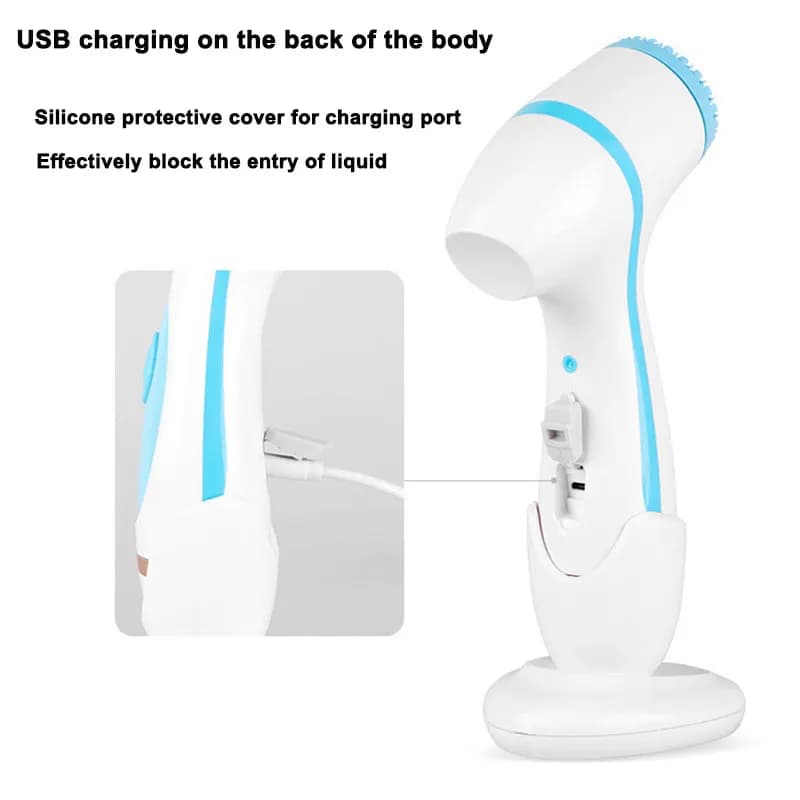 3 في 1 فرشاة تنظيف كهربائية الاهتزازات منظف للوجه مدلك الوجه سونيك الدورية فرشاة تنظيف الوجه أداة التطهير العميق - 5