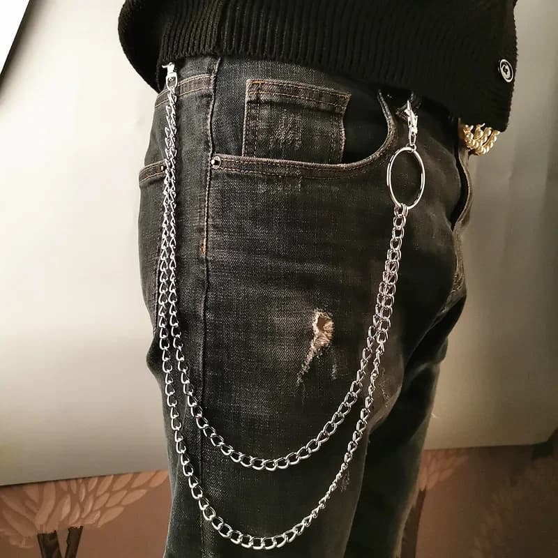 1/2/3 Layer Metal Belt Chain Punk Hook Metal Waist Wallet Kechains Jewelry HipHop Fashion for Men Women  Jewelry Accessories New - 2