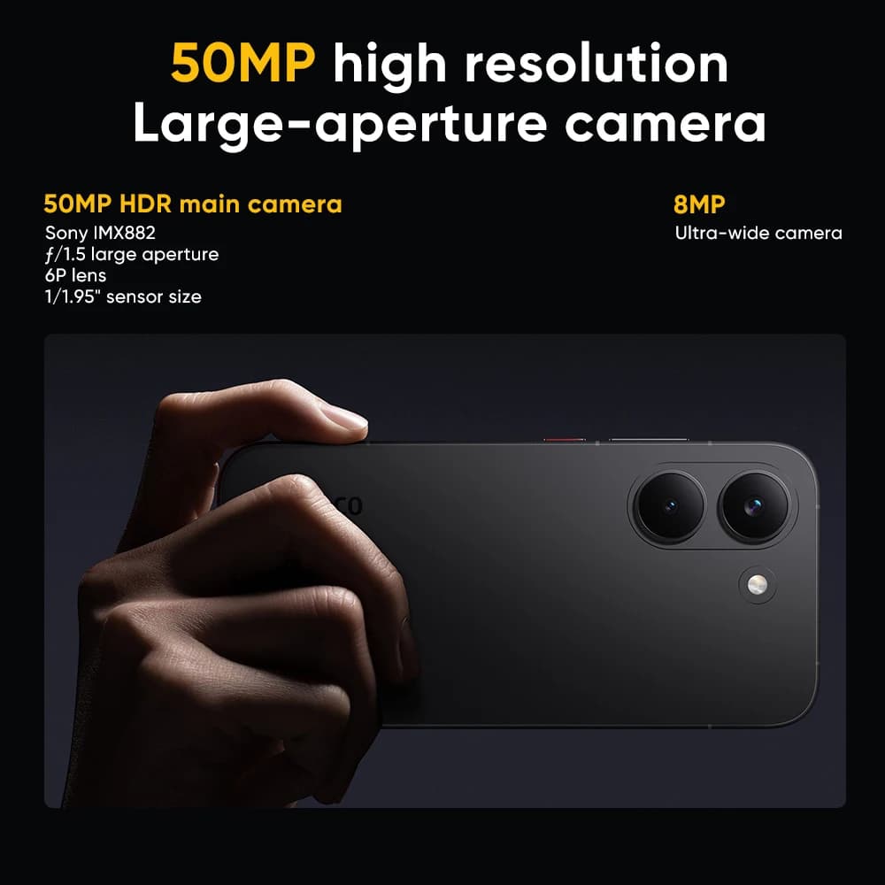 【وصول حديث】 هاتف POCO X8 Pro إصدار عالمي 5G معالج Dimensity 8500-Ultra شاشة AMOLED 6.59 بوصة كاميرا 50 ميجابكسل بطارية 6500 مللي أمبير شحن فائق السرعة 100 واط - 6