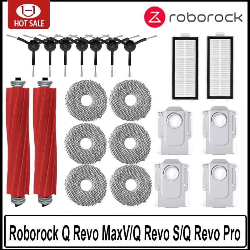 Roborock Q Revo MaxV/Q Revo S/Q Revo Pro Accessory Robot Vacuums Cleaner Dust Bag Main Side Brush Hepa Filter Mop Cloths Spare