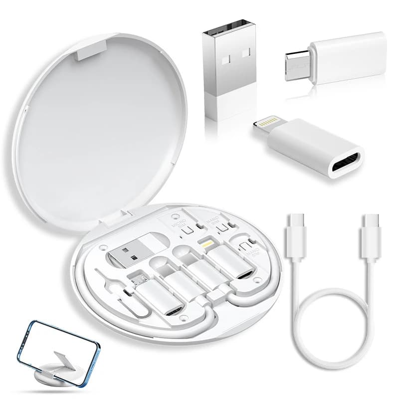 متعدد USB نوع C إلى C 60 واط كابل محول الشحن عدة صندوق USB C إلى تحويل الإضاءة مجموعة USB ونوع C إلى مايكرو/نوع C/الإضاءة - 6