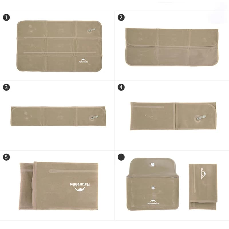 وسادة هوائية مربعة قابلة للنفخ من Naturehike خفيفة الوزن مناسبة للسفر والتخييم - 4