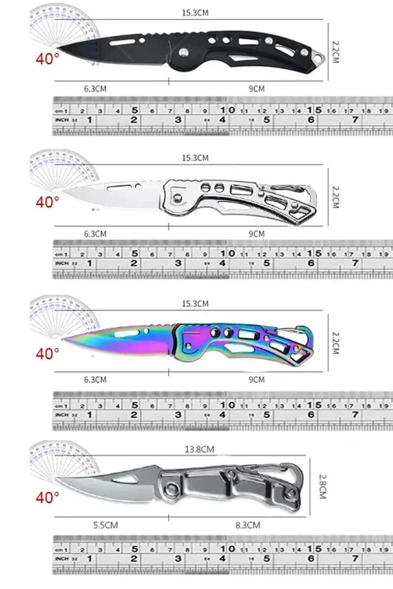 WXCOO Kitchen Peeling Knife Boning Pocket Utility Knives Fruit Knife with Non-slip Handle Stainless Steel Kitchen Accessories - 6