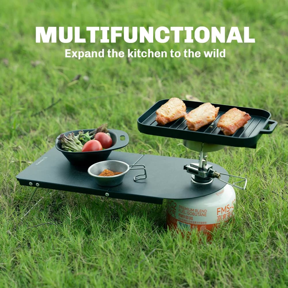 طاولة ألمنيوم قابلة للطي خفيفة الوزن من فاير مابل بيتريل محمولة لرحلات التخييم والمشي لمسافات طويلة وحامل موقد غاز للسفر 191 جرام - 4