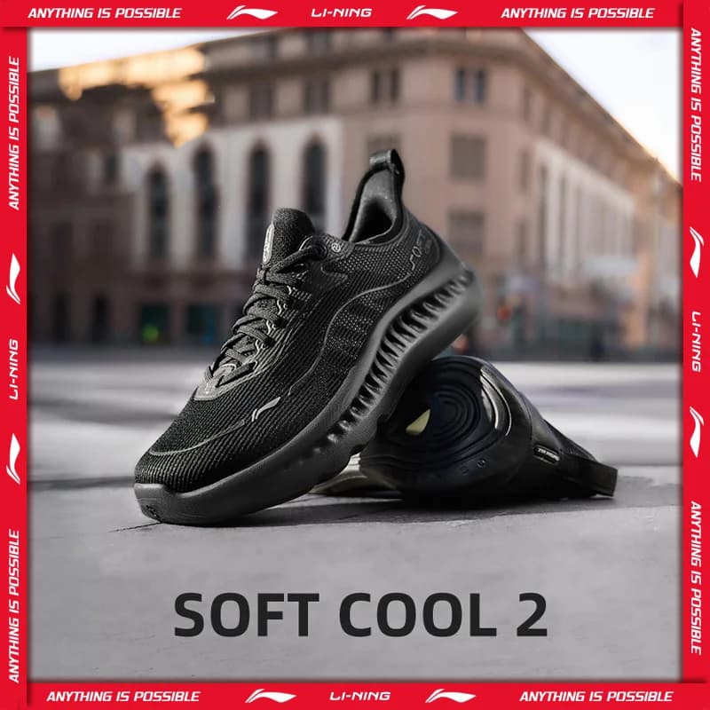 Li-Ning Men's SOFT COOL 2 Lifestyle Shoes COMFOAM MAX Cushion COOL SHELL Breathable Support LiNing Casual Sneakers AGLV009