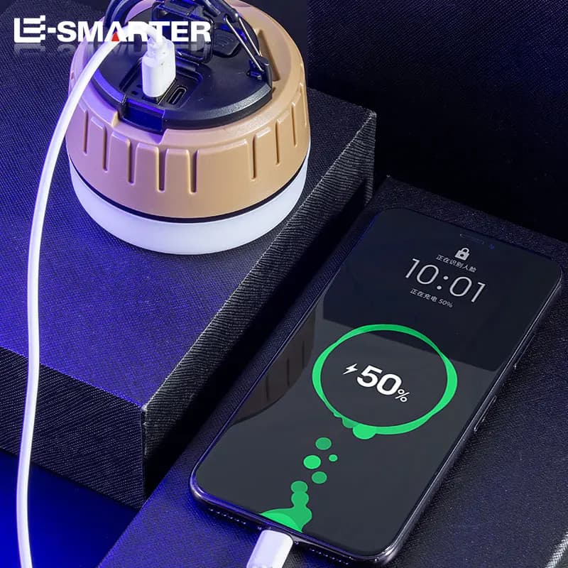 فانوس تخييم LED محمول متعدد الاستخدامات مع خطاف ومغناطيس - إضاءة طوارئ للتخييم والمشي والتسلق والشواء - 5