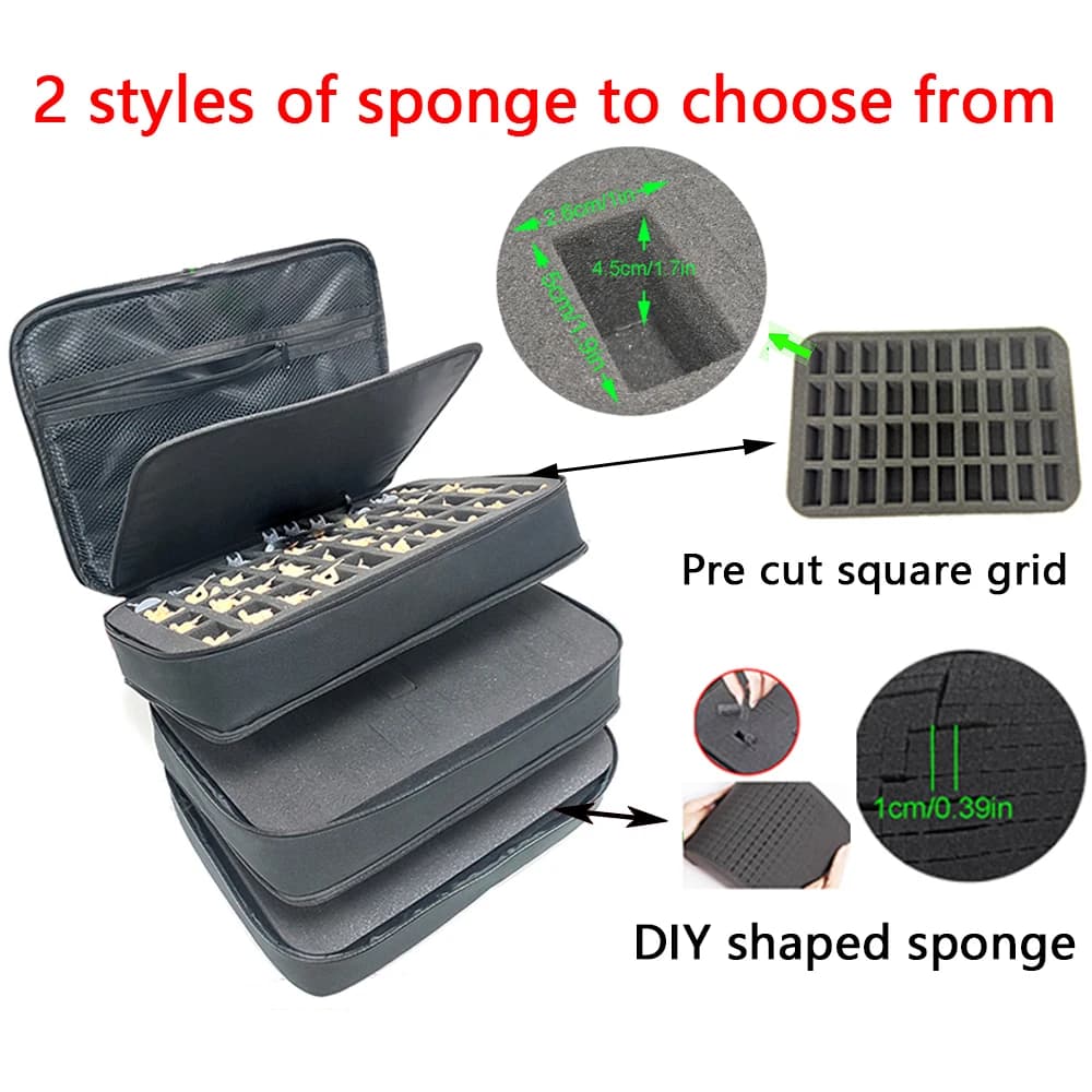 Storage BagLarge-Capacity Travel Bags With Custom Sponge EVA Tool Case Protective Zipper Box Smell Proof Carry Case - 3