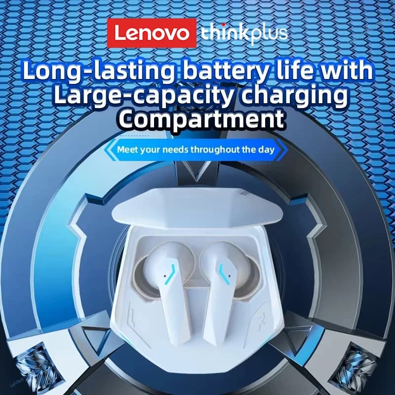 سماعات أذن لينوفو GM2 Pro بلوتوث 5.3 مع ميكروفون، ستيريو 9D Pro 6، وضع مزدوج، سماعات رأس لاسلكية للموسيقى والألعاب - 4