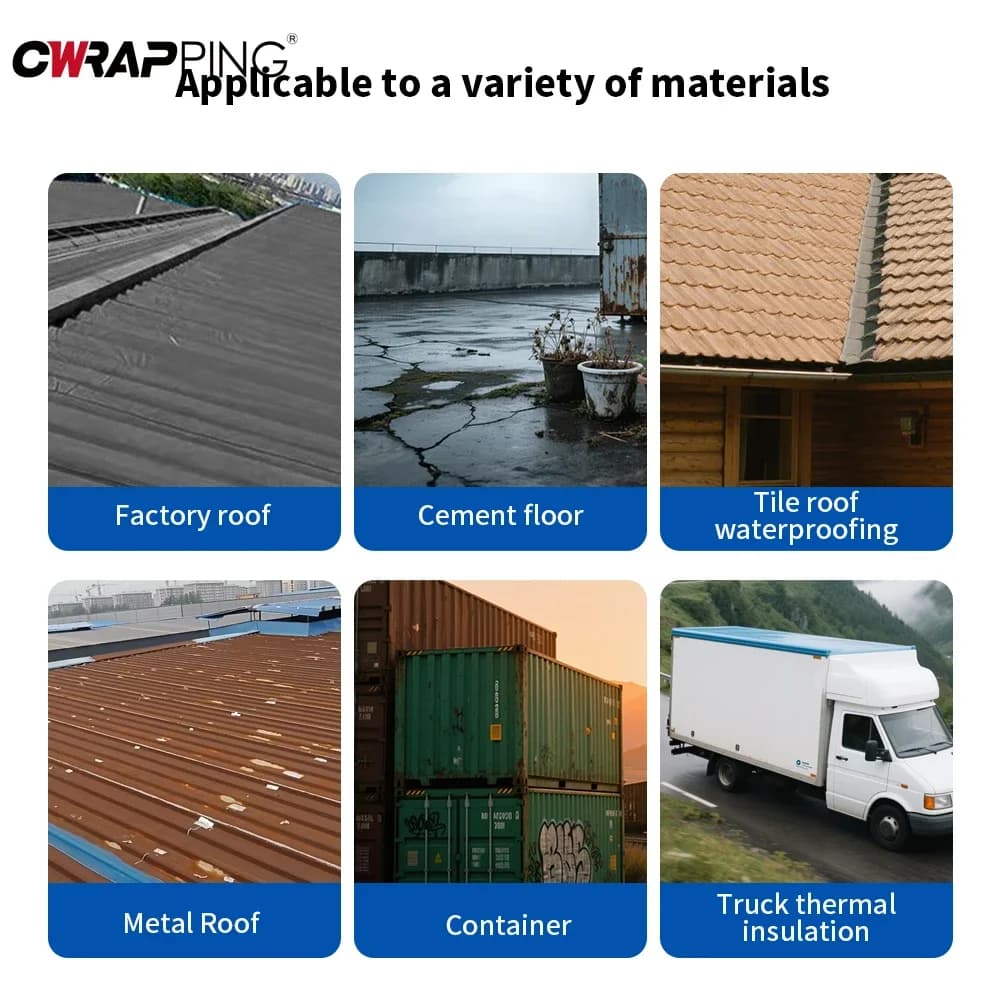 مقاوم للماء شريط لاصق ذاتي إصلاح تسرب السقف لزج ختم الكراك المقاومة العزل الحراري تجديد للمنزل - 6