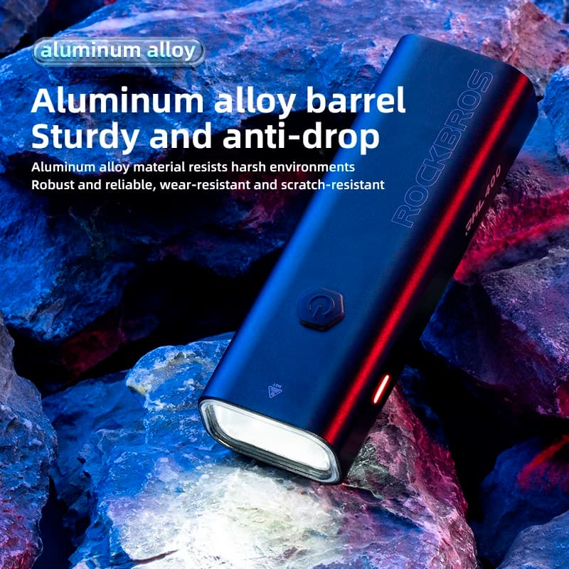 ROCKBROS 600LM Bike Front Light Waterproof IPX6 Type-C Rechargeable MTB Road Bicycle Headlight Aluminum Alloy Cycling Flashlight - 6