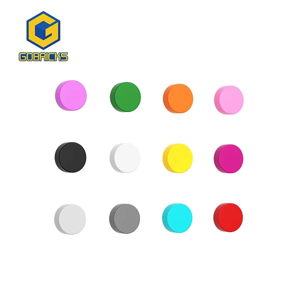 مجموعة بناء Gobricks 10 قطع MOC 98138 مكعبات 1x1 مع نتوءات متوافقة مع الألعاب التعليمية للأطفال