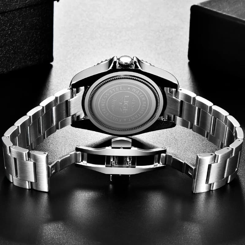 LIGE 2025 Man Wrist Watches for Men Stainless Steel Luxury Mens Watch Business Waterproof Date Clock Men's watches reloj hommes - 6