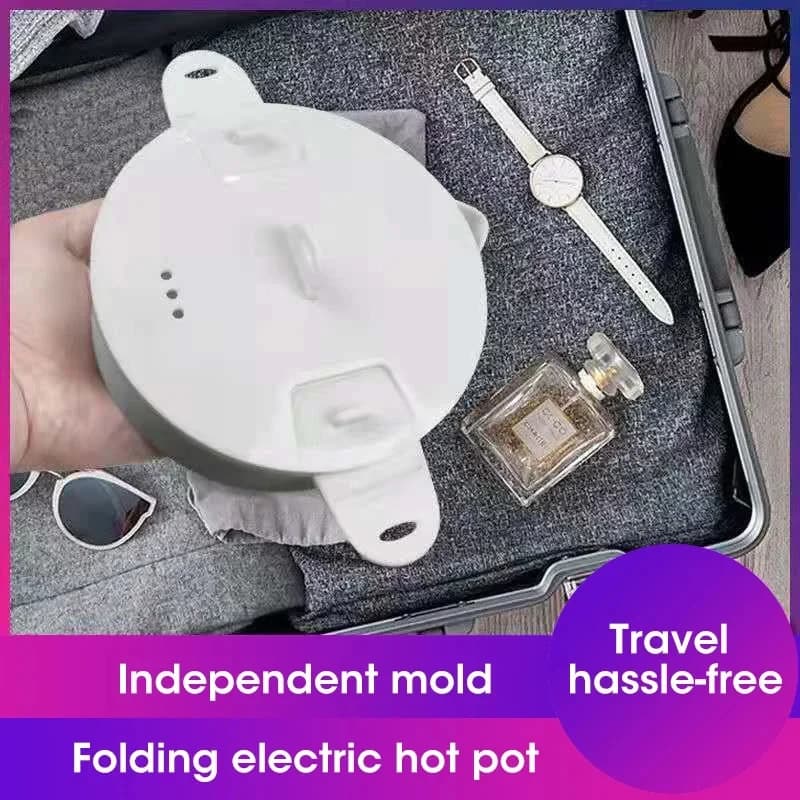 HOMEFISH Foldable Silicone Electric Pot Portable Multi-Purpose Hot Water Boiler for Travel 110/220V Kettle Ideal for Camping - 3