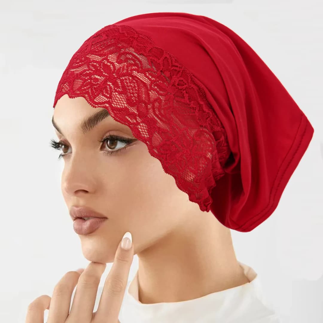 2025 New Inner Hijab Undercap With Lace Muslim Turban Islam Underscarf Hijab Bonnet Soft Stretch HIjabs Tube Cap Turbante - 5